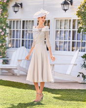 Load image into Gallery viewer, Silver Mother of the bride and groom shift dress
