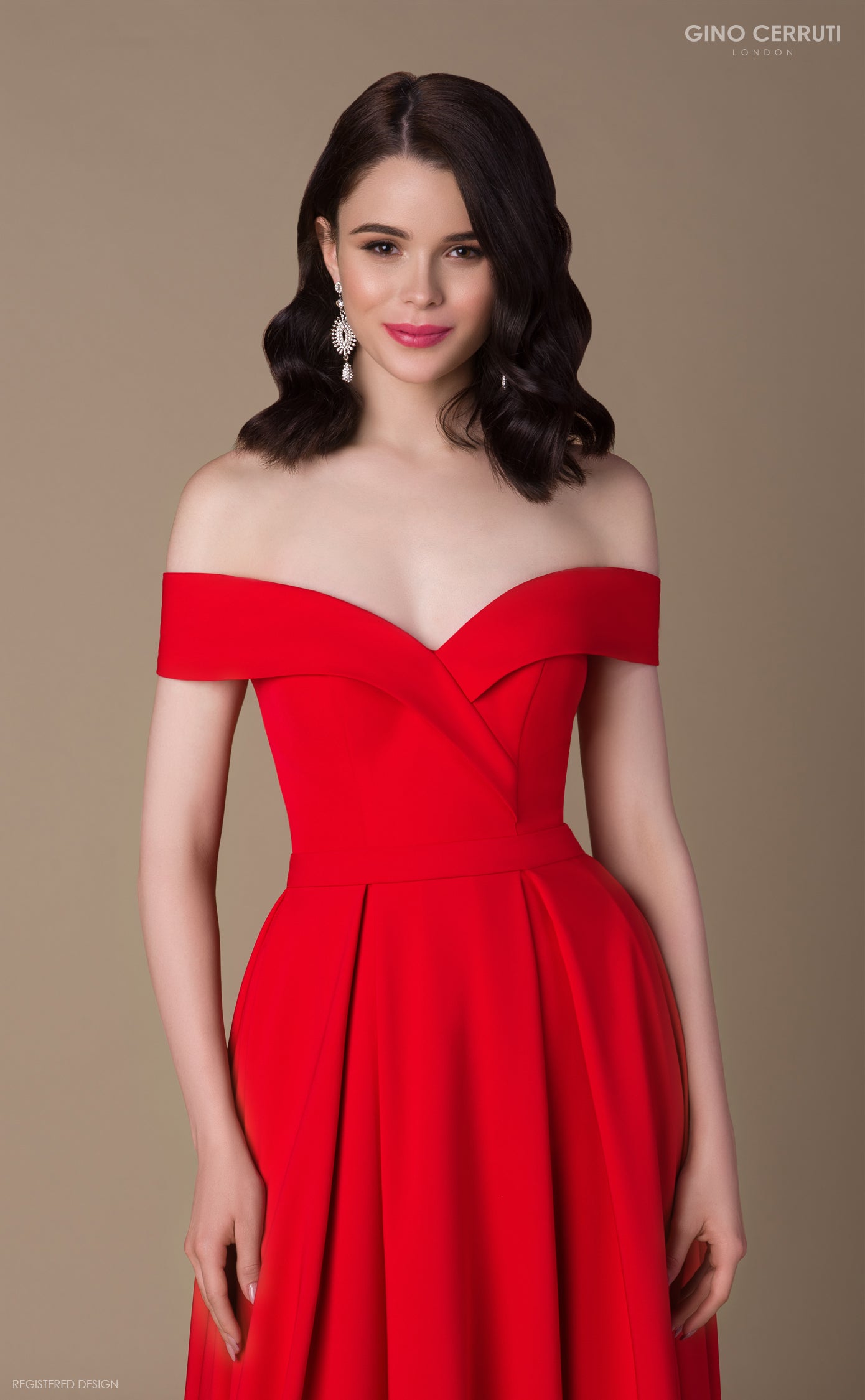 Plain red prom Dress