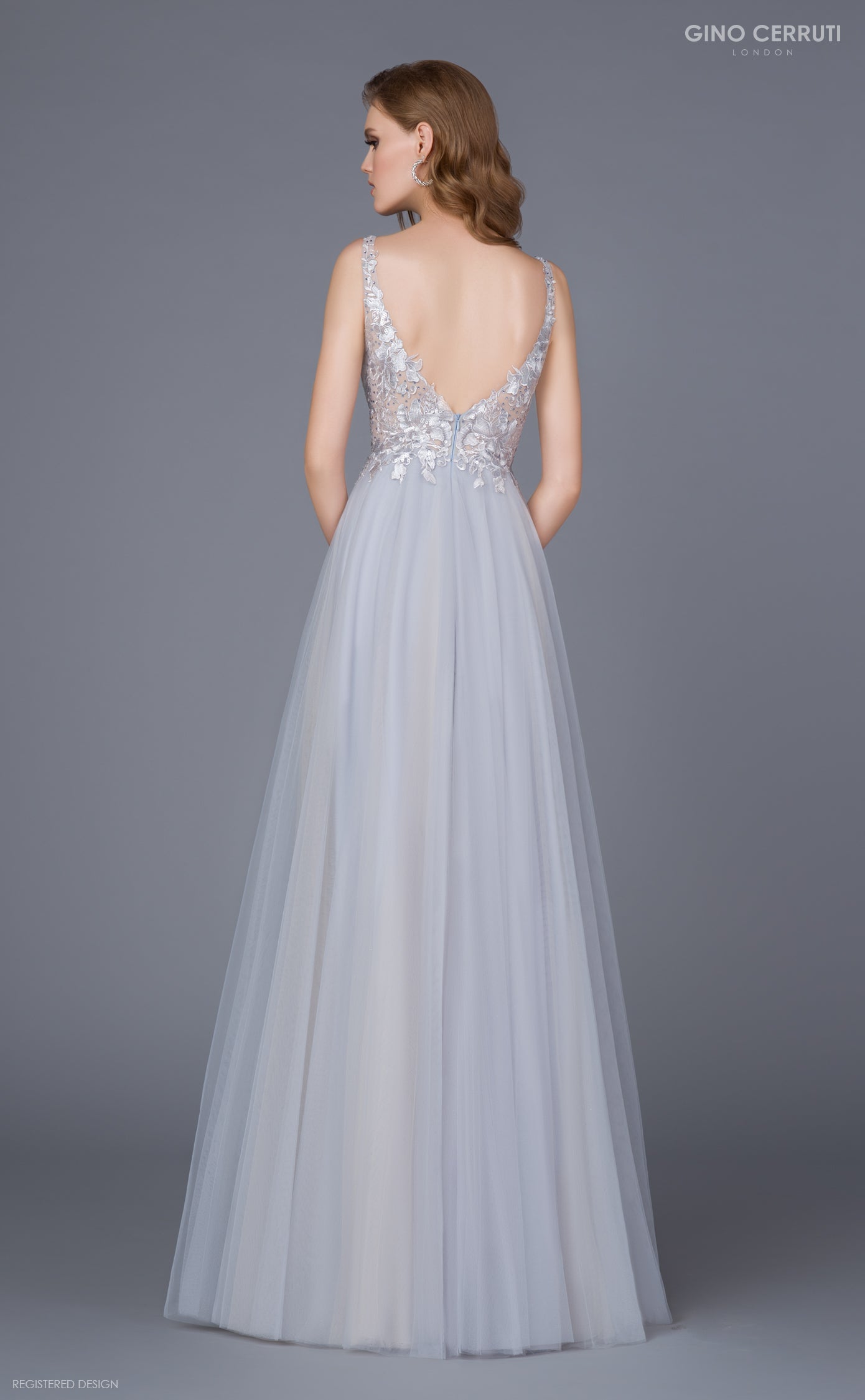Pale blue prom dress