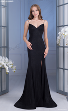 Load image into Gallery viewer, Black sparkly prom dress
