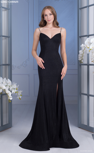 Black sparkly prom dress