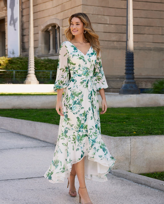 Green Floral Mother of the bride and groom outfit
