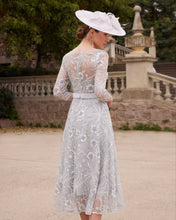 Load image into Gallery viewer, Silver Beaded Mother of the Bride Outfit
