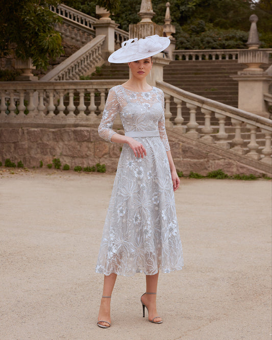 Silver beaded mother of the Bride Outfit