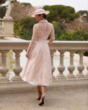 Load image into Gallery viewer, Pink Embellished Mother of the Bride Dress
