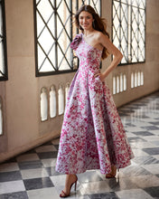 Load image into Gallery viewer, One shoulder floral occasionwear dress
