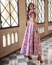 Load image into Gallery viewer, One shoulder floral occasion wear dress

