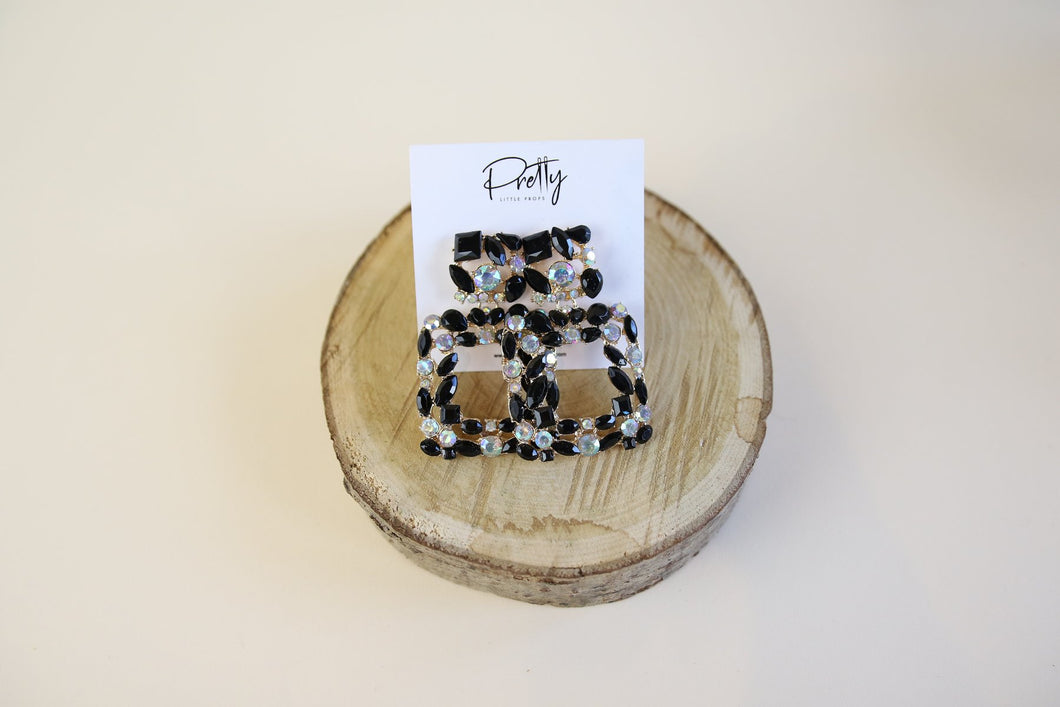 Black Crystal Earrings
