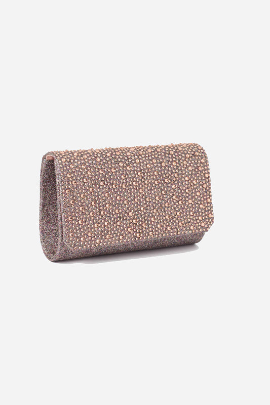 Rose Gold Multi-tonal Clutch Bag | Mascara London