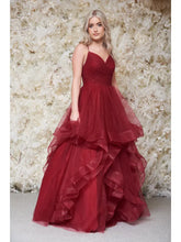 Load image into Gallery viewer, wine prom dress cardiff 
