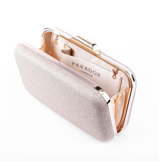 Champagne Glitter Clutch