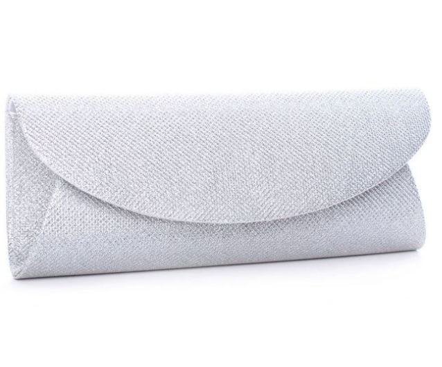 Silver Glitter Clutch