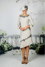 Load image into Gallery viewer, Platinum and Grey Lace Occasion Dress

