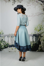 Load image into Gallery viewer, Blue and Navy High/Low Skirt Dress 
