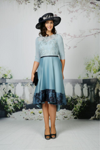 Load image into Gallery viewer, Blue Lace High/Low Dress
