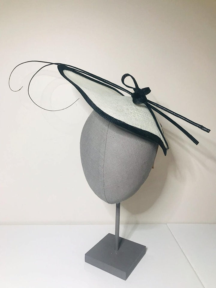 Black and white designer hat