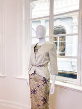 Load image into Gallery viewer, sage green with pattern dress
