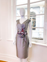 Load image into Gallery viewer, Silver Fitted Dress Outfit for Mother of the groom and bride
