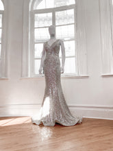 Load image into Gallery viewer, Silver Prom Dress
