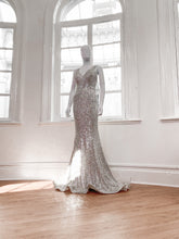 Load image into Gallery viewer, Silver evening dress
