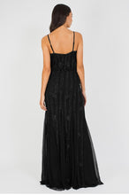 Load image into Gallery viewer, black beaded keeva maxi dress
