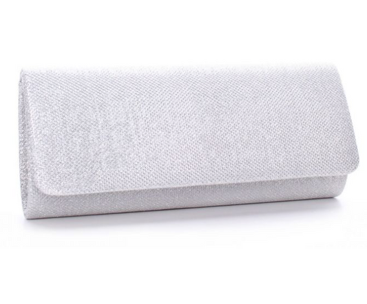 Silver Glitter Clutch