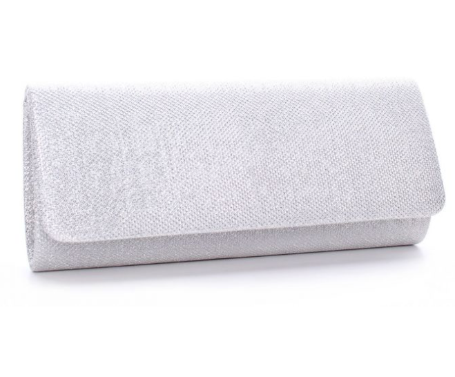 Silver Glitter Clutch
