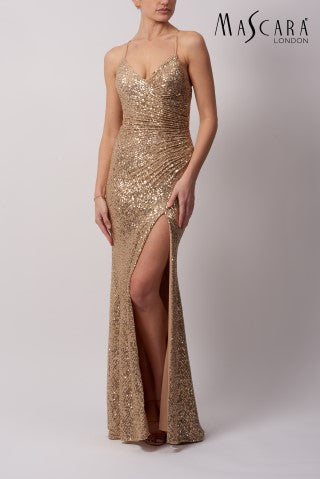 Gold sequin sparkly dress