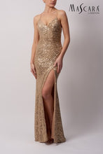 Load image into Gallery viewer, Gold sequin sparkly dress
