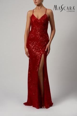 Red sequin sparkly dress