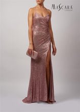 Load image into Gallery viewer, Rose gold sequin sparkly dress
