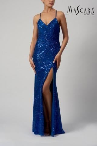 Royal blue sequin sparkly dress