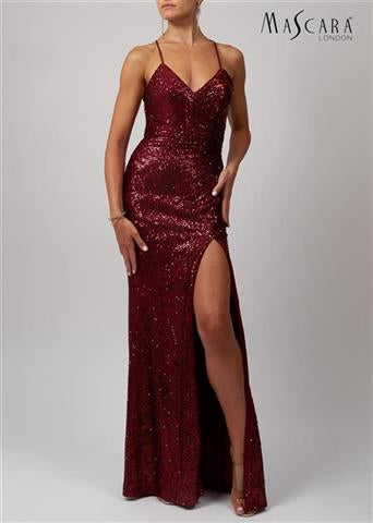 Wine sequin sparkly dress