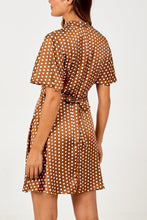 Load image into Gallery viewer, Polka Dot print Angel Sleeve Fit &amp; Flare Dress
