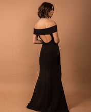 Load image into Gallery viewer, Black bridesmaid dress
