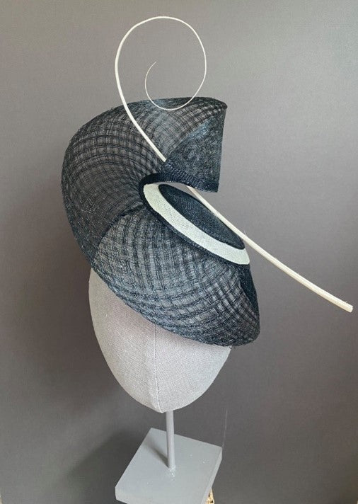 Black and white designer hat