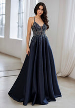 Load image into Gallery viewer, Navy prom dress
