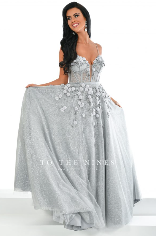 Silver Evening & Prom Dress