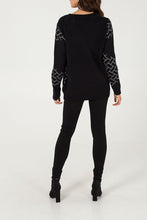 Load image into Gallery viewer, Patch Print Jumper | The Pretty Perfect Boutique | Knit Wear
