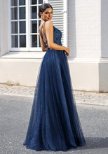 Load image into Gallery viewer, Navy prom dress
