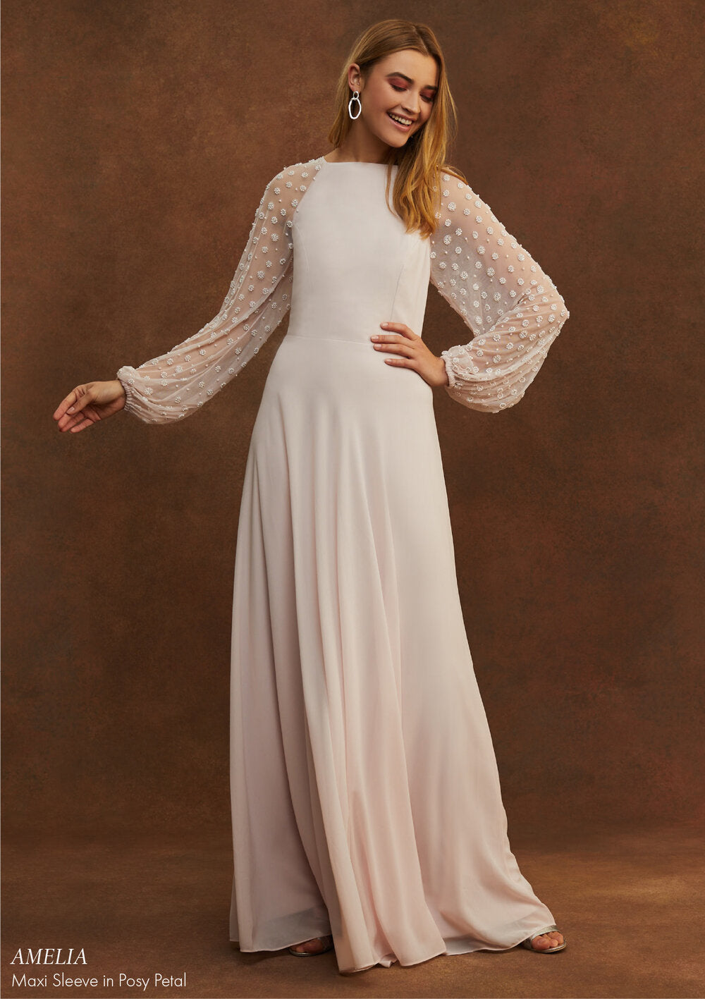 Floral polka dot white dress