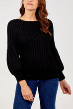 Load image into Gallery viewer, Black knit Jumper | The Pretty Perfect Boutique
