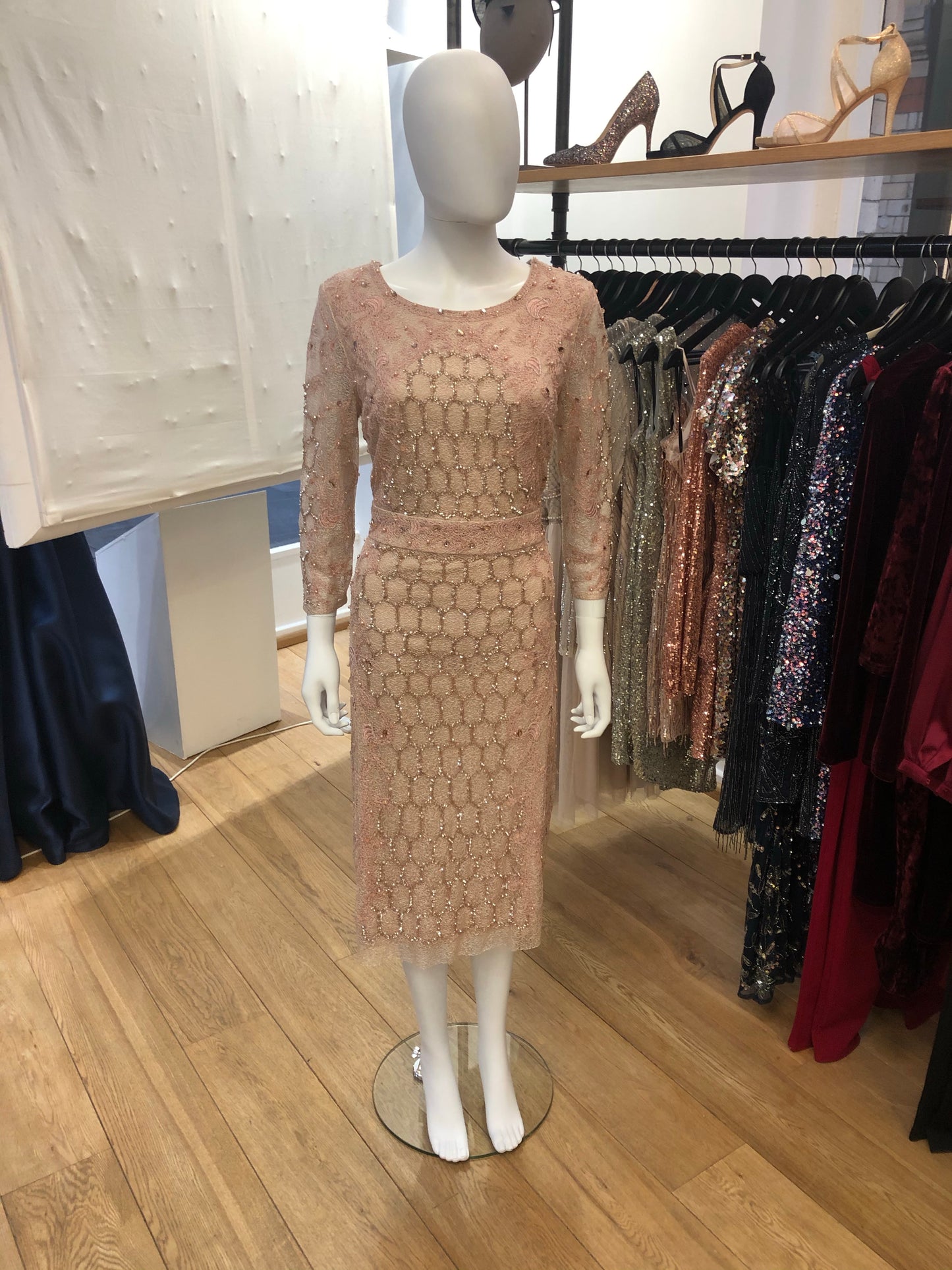 Rose gold mother of the bride dress