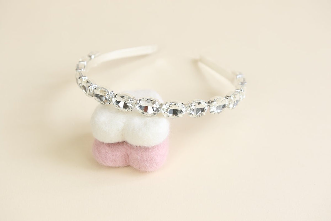 sparkly head band with rhinestone detail.
